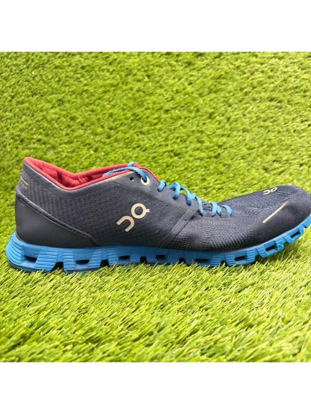 On Cloud X Mens Size 9.5 Navy Blue Athletic Running Walking Shoes Sneakers
